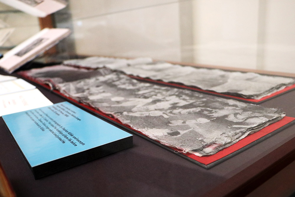 Pages of a book on display