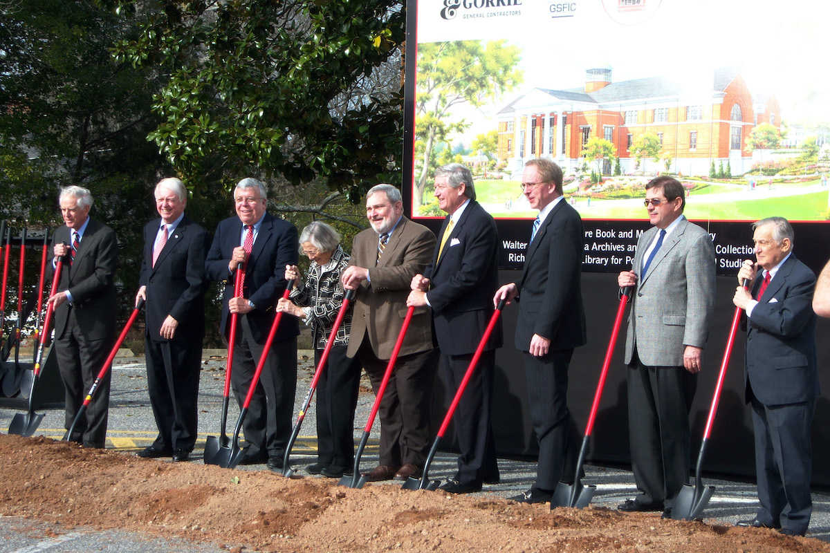 Russell Trustees at Special Collections Libraries groundbreaking ceremony in 2010. 