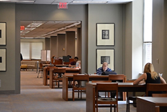 First floor study space at Main Library