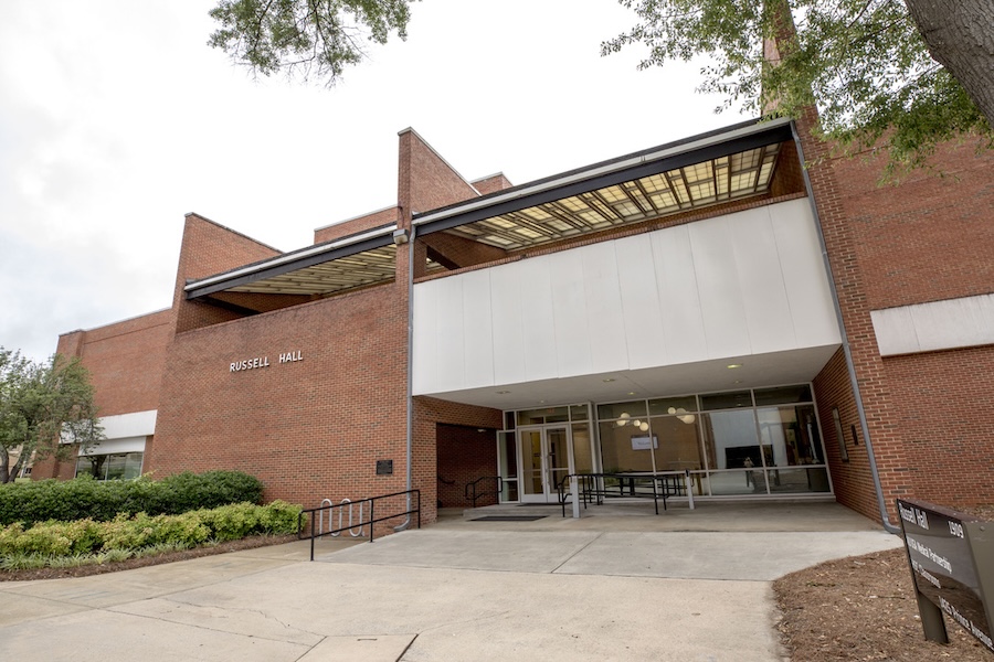 russell hall exterior of building