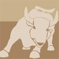 Illustration of a bull, resembling that of the statue on Wall Street in New York