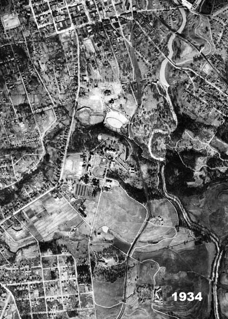 Aerial photograph of the UGA campus, 1934