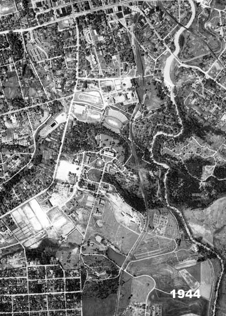 Aerial photograph of the UGA campus, 1944