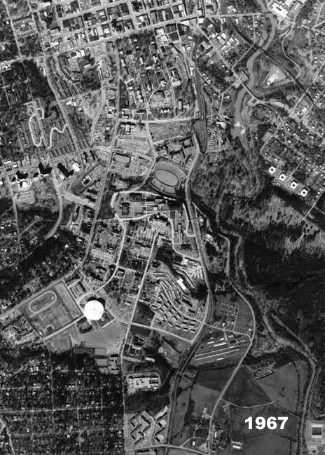Aerial photograph of the UGA campus, 1967