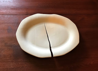 Cracked ceramic platter