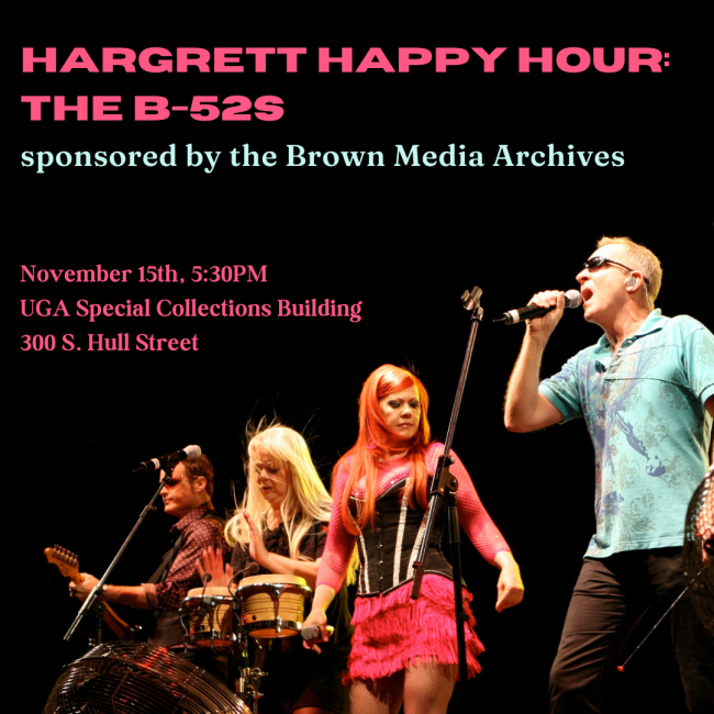 Hargrett Happy Hour: The-B52s Event Graphic