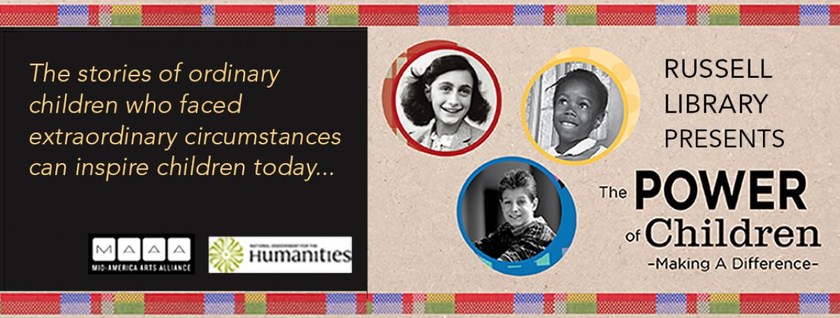 "The stories of ordinary children who faced extraordinary circumstances can inspire children today..." Quote with images of Anne Frank, Ruby Bridges, and Ryan White.