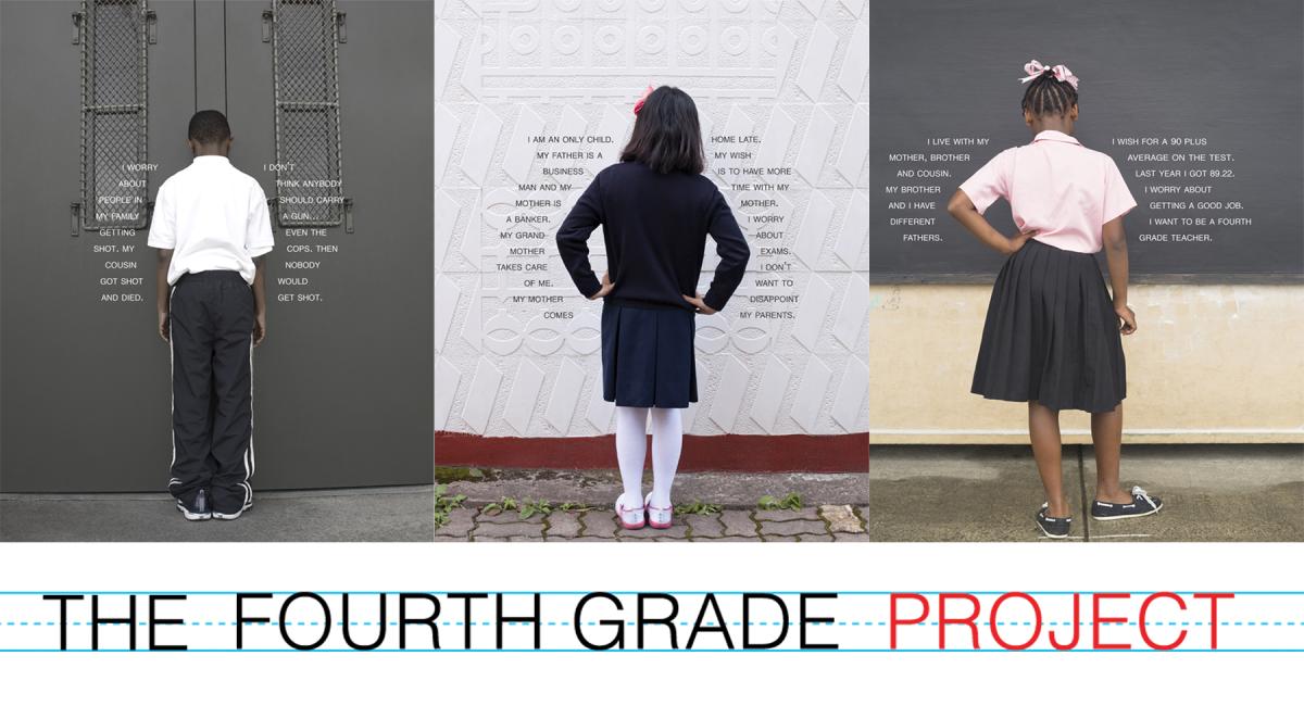The Fourth Grade Project Logo featuring three schoolchildren.