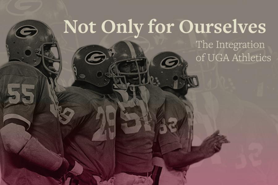 Image of UGA football players in uniform from late sixties or early seventies