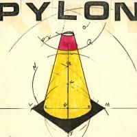 Drawing of Pylon's iconic traffic pylon image
