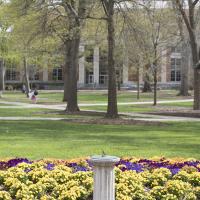 North Campus quad in front of the Main Library